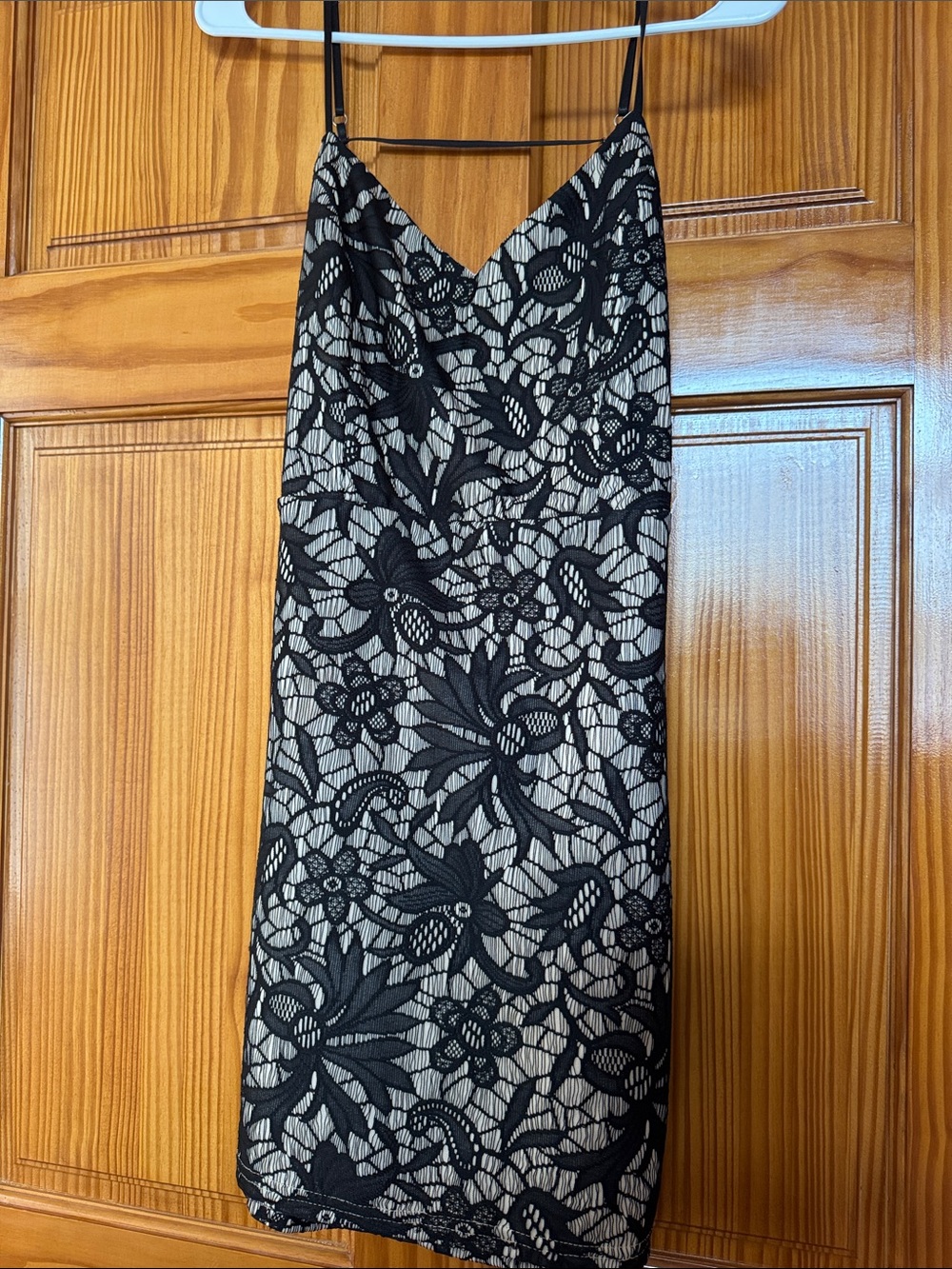 Black Lace Overlay Bodycon Dress - Women, worn once! Amazing dress